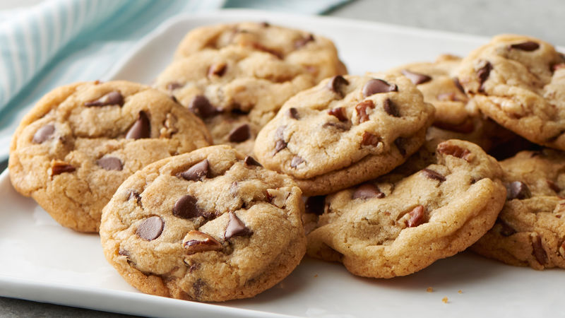 Chocolate Chip Cookies on a Plate