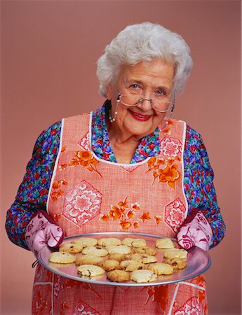 Grandma Holding Chocolate Chip Cookies