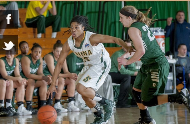 view of point guard Ciara Stewart on a break