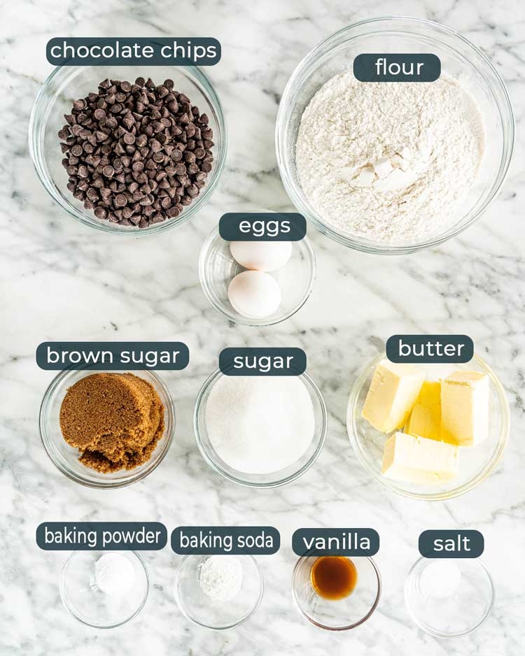 Chocolate Chip Cookie Ingredients